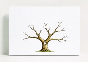 Personalised A2 Canvas Guest Tree Design 1