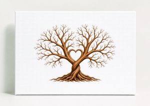 Personalised A2 Canvas Guest Tree Design 2