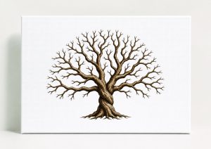 Personalised A2 Canvas Guest Tree Design 3
