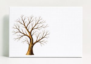 Personalised A2 Canvas Guest Tree Design 5